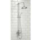 Scudo Chrome Thermostatic Exposed Valve With Fixed Head And Handset