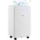 HOMCOM 10L/Day Dehumidifier & Air Filter with 2L Tank, 24H Timer For Home Laundry Basement