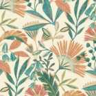 Grandeco Matisse Tropical Leaves Textured Wallpaper, Neutral Coral