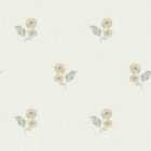 Grandeco Clematis Floral Sprig Textured Blown Vinyl Wallpaper, Sage