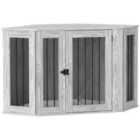 PawHut Dog Crate Furniture For Large Dogs W/ Cushion, Door - Grey