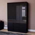 Vida Designs Glinton 3 Door 2 Drawer Wardrobe - Black