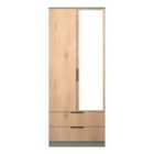 Ready Assembled Java 2 Drawer Double Mirror Wardrobe