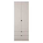 Ready Assembled Bora 2 Drawer Double Wardrobe