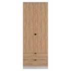 Ready Assembled Bora 2 Drawer Double Wardrobe