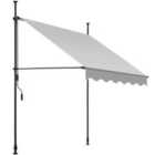 Tectake Awning - Retractable, Clamp, No-drill Installation Required