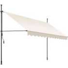 Tectake Awning - Retractable, Clamp, No-drill Installation Required