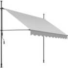Tectake Awning - Retractable, Clamp, No-drill Installation Required