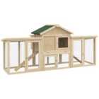 PawHut Wood Chicken Coop Hens Cage Poultry House With Nesting Boxes Run