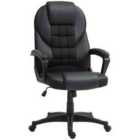 HOMCOM Executive Office Chair High Back Computer Chair With Armrests Black