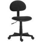 HOMCOM Armless Office Chair With Adjustable Height 360? Swivel Wheels Black