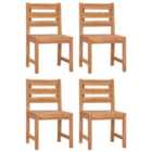 vidaXL Garden Chairs 4 pcs Solid Wood Teak