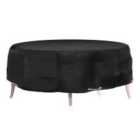 vidaXL Island Lounge Cover 8 Eyelets 188x50 cm Round
