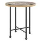 vidaXL Dining Table 50cm?Tempered Glass and Steel
