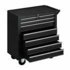 Durhand Roller Tool Storage Chest Box Garage Workshop 7 Drawers Black