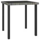 vidaXL Garden Dining Table Grey 70x70x73 cm Poly Rattan
