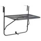 vidaXL Balcony Table Black 60x40 cm Steel