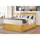 Zoe Storage King Size Bed Solid Rubberwood - Oak