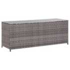 vidaXL Garden Storage Box Grey 150x50x60cm Poly Rattan