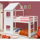 Sleep on Haillfarrance 3Ft White Wooden House Bunk Bed