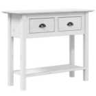 Vidaxl Console Table Bodo White 90X34.5X73 Cm Solid Wood Pine