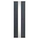 Flat Mirror Radiator 1800 X 565Mm Anthracite Grey