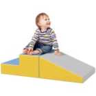 Homcom 2 Piece Soft Play Set For Toddler Climb And Crawl, Grey