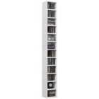 Homcom 204 Cd Storage Tower Tall Bookcase Bookshelf With 12 Cubes White