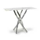 Astoria White/Silver Console Table