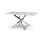 Astoria Medium 1.6M White/Silver Dining Table