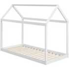 Homcom Wooden Single Bed Frame With Tree House Style, White