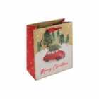 Merry Christmas Car Kraft Medium Gift Bag