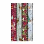 Single Woodland Christmas Gift Wrap 4m