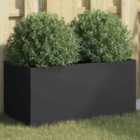 vidaXL Planter Black 62X30X29cm Cold-rolled Steel