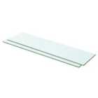 Vidaxl Shelves 2 Pcs Panel Glass Clear 60X12 Cm