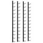 Vidaxl Wall Mounted Wine Racks For 12 Bottles 2 Pcs Black Iron