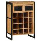 Vidaxl Wine Rack For 16 Bottles Solid Wood Mango