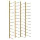 Vidaxl Wall Mounted Wine Rack For 36 Bottles 2 Pcs Gold Iron
