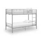 Vidaxl Bunk Bed Grey Metal 90X200 Cm
