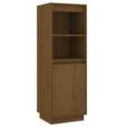 vidaXL Highboard Honey Brown 37x34x110 cm Solid Wood Pine