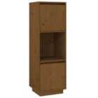 Vidaxl Highboard Honey Brown 38X35X117 Cm Solid Wood Pine