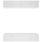 Vidaxl 4X Tv Cabinets Living Room Furniture Sideboard Entertainment Centre Tv Console Media Unit Hifi Stereo Cabinet White Engineered Wood