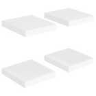 Vidaxl Floating Wall Shelves 4 Pcs White 23X23.5X3.8 Cm Mdf