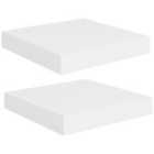 Vidaxl Floating Wall Shelves 2 Pcs White 23X23.5X3.8 Cm Mdf