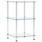 Vidaxl 3-tier Shelf Transparent 40X40X67 Cm Tempered Glass