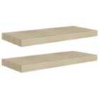 Vidaxl Floating Wall Shelves 2 Pcs Oak 60X23.5X3.8 Cm Mdf