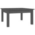 Vidaxl Coffee Table Grey 55X55X30 Cm Solid Wood Pine