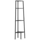 Vidaxl 4-tier Corner Shelf Black 45.5X31.5X150 Cm