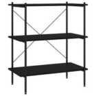 Vidaxl 3-tier Shelving Unit Black 80X40X92 Cm