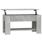 Vidaxl Coffee Table Concrete Grey 101X49X52 Cm Engineered Wood